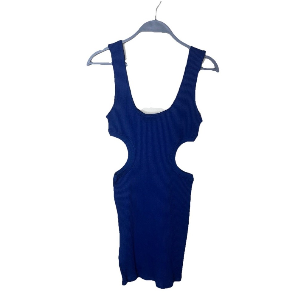 ZARA Ribbed Cutout Mini Dress Size Medium - Picture 5 of 8
